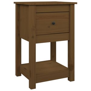 vidaXL Mesita de noche madera maciza de pino marr&oacute;n miel 40x35x61,5 cm