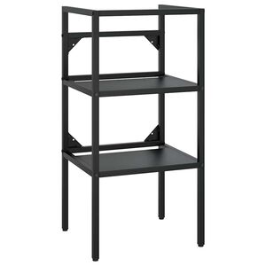 vidaXL Estructura de lavabo de hierro negro 40x38x83 cm