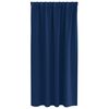 vidaXL Cortinas Opacas con Anillas 2 pcs Azul Oscuro 175 x 140 cm