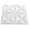 vidaXL Paneles de pared 3D 12 unidades blanco origami 3 m² 50x50 cm