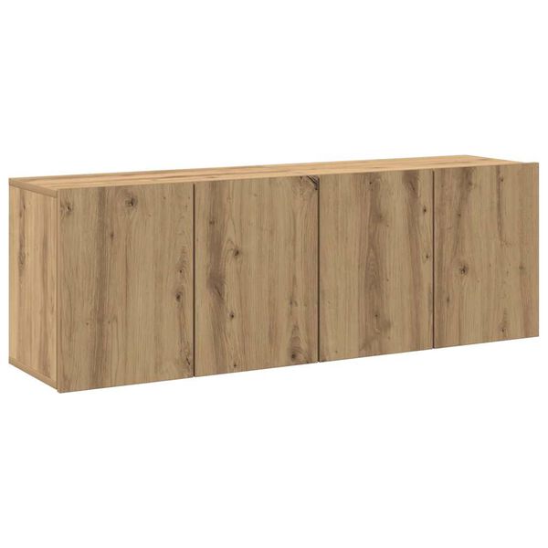 vidaXL Muebles para TV de pared 2 unidades roble artesanal 60x30x41 cm