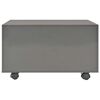 vidaXL Mesa de centro madera contrachapada gris brillante 60x60x35cm