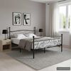 vidaXL Estructura de cama con somier metal negro 180x200 cm