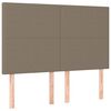 vidaXL Cabecero de cama color topo 144x5x118/128 cm Tela