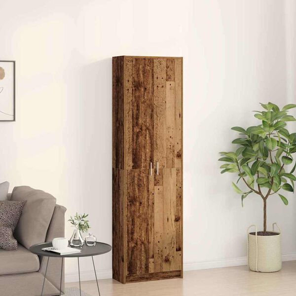 vidaXL Armario Madera envejecida 55 x 25 x 189 cm Madera de ingenier&iacute;a