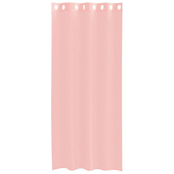vidaXL Cortinas de gasa con ojales 2 uds rosa 140x225 cm
