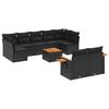 vidaXL Patio Sofa Set 10 plaza Black