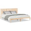 vidaXL Cama extralarga sin colch&oacute;n madera maciza 200x220 cm