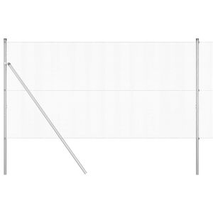 vidaXL Poste de Valla Plateado