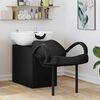 vidaXL Silla de Shampoo Manual Negro y 63 x 141 x 92 cm PVC