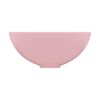 vidaXL Lavabo de lujo redondo cerámica rosa mate 32,5x14 cm