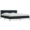 vidaXL Estructura de cama madera de ingenier&iacute;a y metal negro 180x200cm