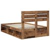 vidaXL Estructura de cama con cabecera Madera vieja 120 x 200 cm