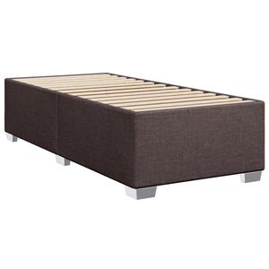 vidaXL Estructura de cama sin colch&oacute;n tela marr&oacute;n oscuro 90x190 cm