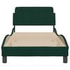 vidaXL Estructura de cama Dover terciopelo verde oscuro 90x190cm