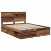 vidaXL Estructura de cama con cabecera Madera vieja 150 x 200 cm