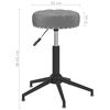 vidaXL Silla de oficina giratoria de terciopelo gris oscuro