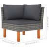 vidaXL Set de muebles de jard&iacute;n 8 pzas rat&aacute;n sint&eacute;tico eucalipto gris