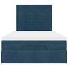 vidaXL Estructura de cama otomana colchones terciopelo azul oscuro