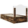 vidaXL Estructura de cama Roble ahumado 75 x 190 cm Madera Ingenieril
