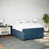 vidaXL Cama box spring con colch&oacute;n terciopelo azul oscuro 140x200 cm