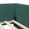 vidaXL Estructura de Cama Esquina con Colch&oacute;n 2 pcs Verde Terciopelo