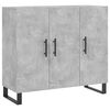 vidaXL Aparador de madera de ingenier&iacute;a gris hormig&oacute;n 90x34x80 cm