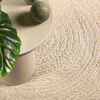 vidaXL Alfombra ZIZUR aspecto yute interior/exterior beige 200x200 cm