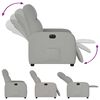 vidaXL Sill&oacute;n reclinable el&eacute;ctrico de tela gris nube