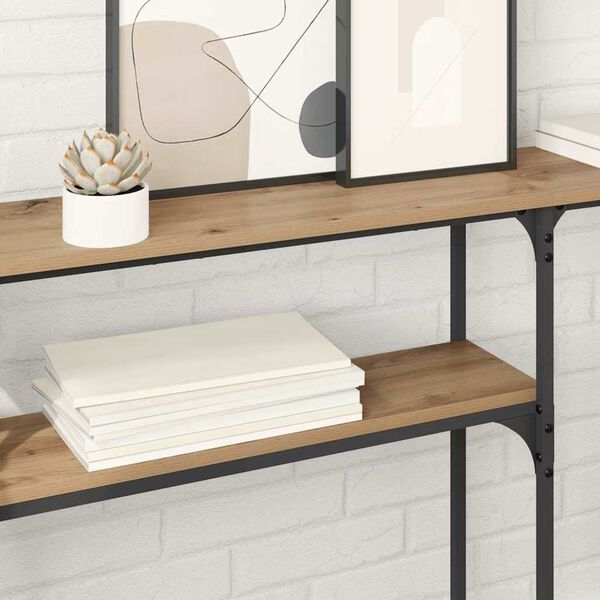 vidaXL MesaConsola Roble artesanal 145 x 22,5 x 75 cm