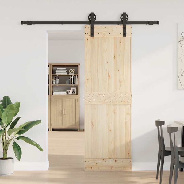 vidaXL Kit de herrajes para puertas correderas acero negro 200 cm