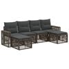 vidaXL Conjunto de sof&aacute;s de jard&iacute;n 6 pcs Gris y Gris Oscuro