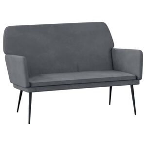 vidaXL Banco de terciopelo gris oscuro 108x79x79 cm