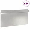 vidaXL Valla para caracoles 16 pcs Plateado 50 x 3,5 x 25 cm