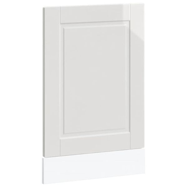 vidaXL Panel lavavajillas Porto madera contrachapada blanco brillante