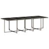 vidaXL Set de comedor de jard&iacute;n 11 pzas y cojines rat&aacute;n sint&eacute;tico gris
