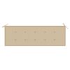 vidaXL Banco Batavia madera maciza de teca con coj&iacute;n beige 150 cm