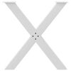 vidaXL Patas para mesa de comedor en forma de X (2 unidades), color blanco, 80 x (72-73) cm, acero