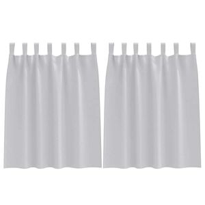 vidaXL Cortinas Opacas con Anillas 2 pcs Gris Claro 140 x 140 cm
