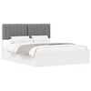 vidaXL Estructura de Cama con Cabecera Tapizada Gris Claro