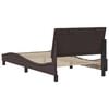 vidaXL Estructura de cama sin colch&oacute;n Hanko tela marr&oacute;n oscuro 100x200 cm