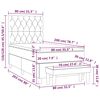 vidaXL Cama box spring con colch&oacute;n tela marr&oacute;n oscuro 80x200 cm