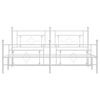 vidaXL Estructura cama sin colch&oacute;n con estribo metal blanco 183x213 cm