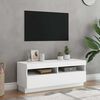 vidaXL Mueble para TV con luces LED blanco 100x35x40 cm