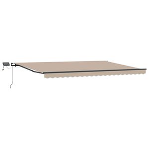 vidaXL Toldo retr&aacute;ctil Beige 500 x 350 cm Tela y Aluminio