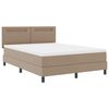 vidaXL Cama tipo Box Spring Capuchino 140 x 200 cm Cuero sint&eacute;tico