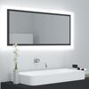 vidaXL Espejo de ba&ntilde;o LED acr&iacute;lico gris 100x8,5x37 cm