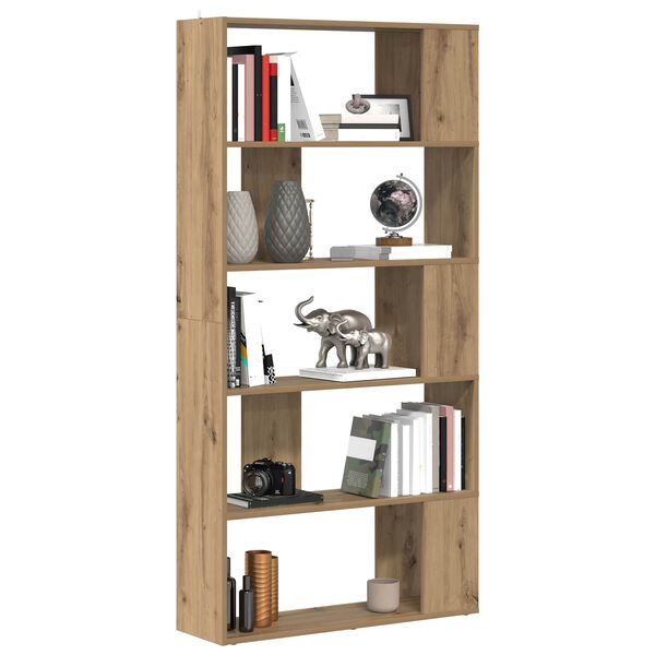 vidaXL Librer&iacute;a Roble artesanal 80 x 24 x 159 cm Madera de ingenier&iacute;a