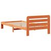 vidaXL Estructura de cama sin colchón madera maciza marrón 75x190 cm