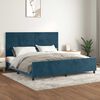 vidaXL Estructura cama sin colch&oacute;n terciopelo azul oscuro 200x200 cm